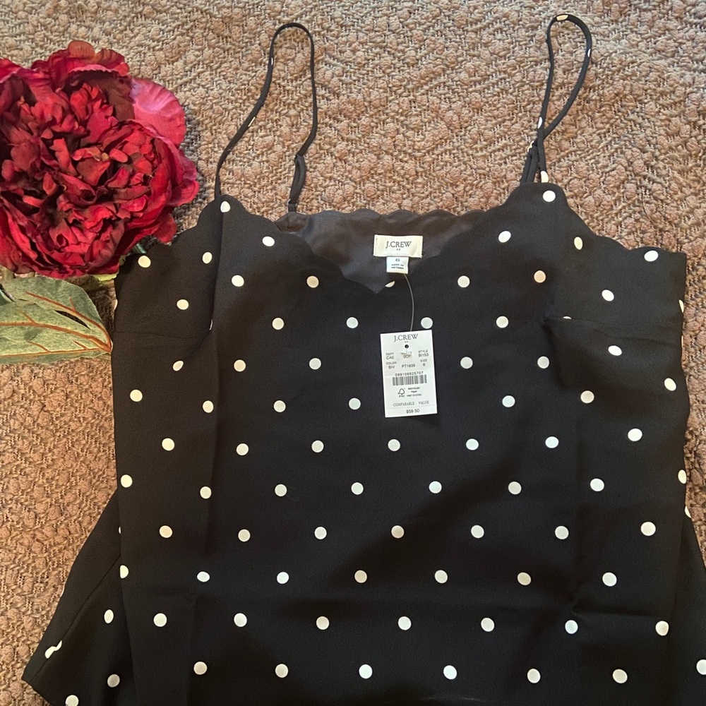 NWT J. Crew Scalloped Camisole - Lined NWT